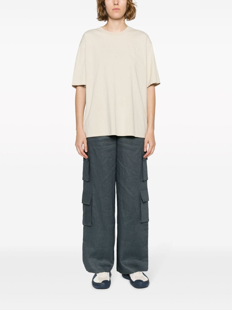 logo-embroidered cotton T-shirt 3