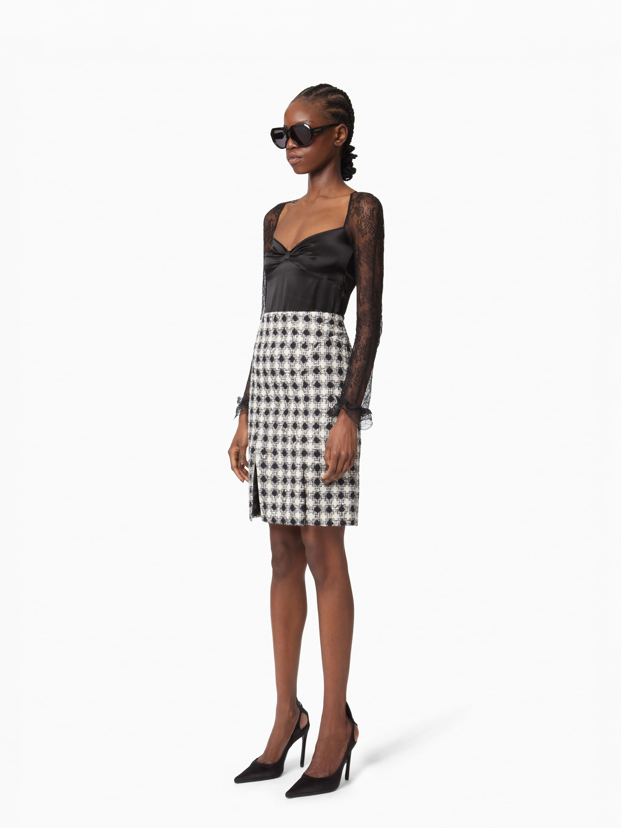 Tweed Mini Skirt - 2