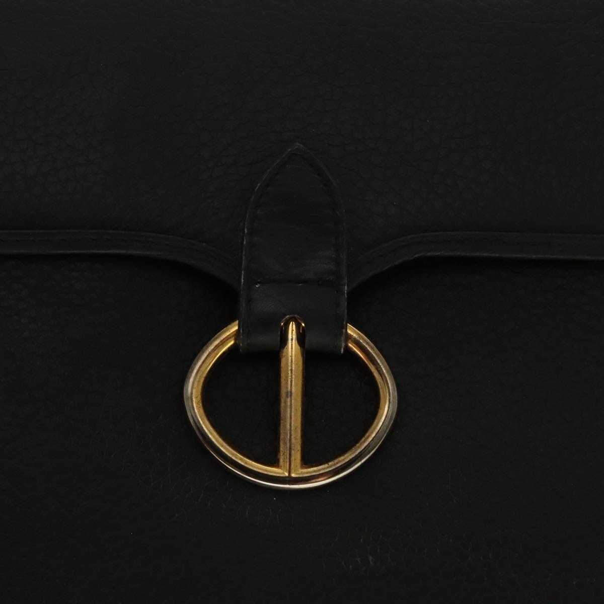 DIOR Hand Bag Leather Black Gold - 14