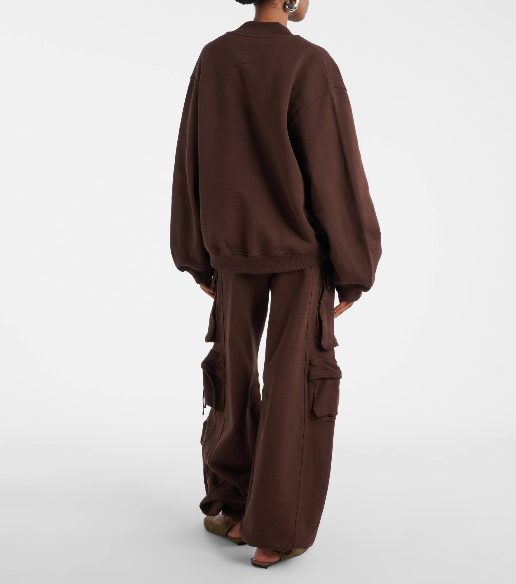Logo cotton fleece sweatshirt - 3