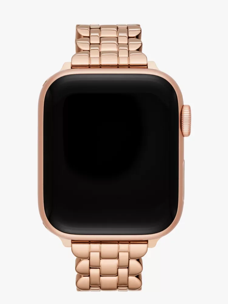 Rose Gold-tone Scallop Link Stainless Steel Bracelet 42/44/45mm Band For Apple Watch® - 1