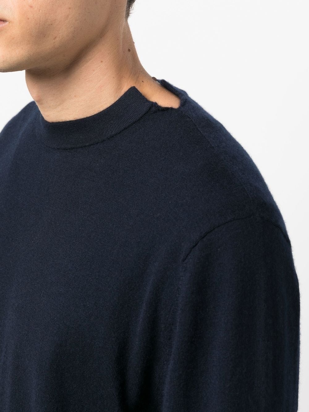 crew neck cashmere-blend jumper - 7