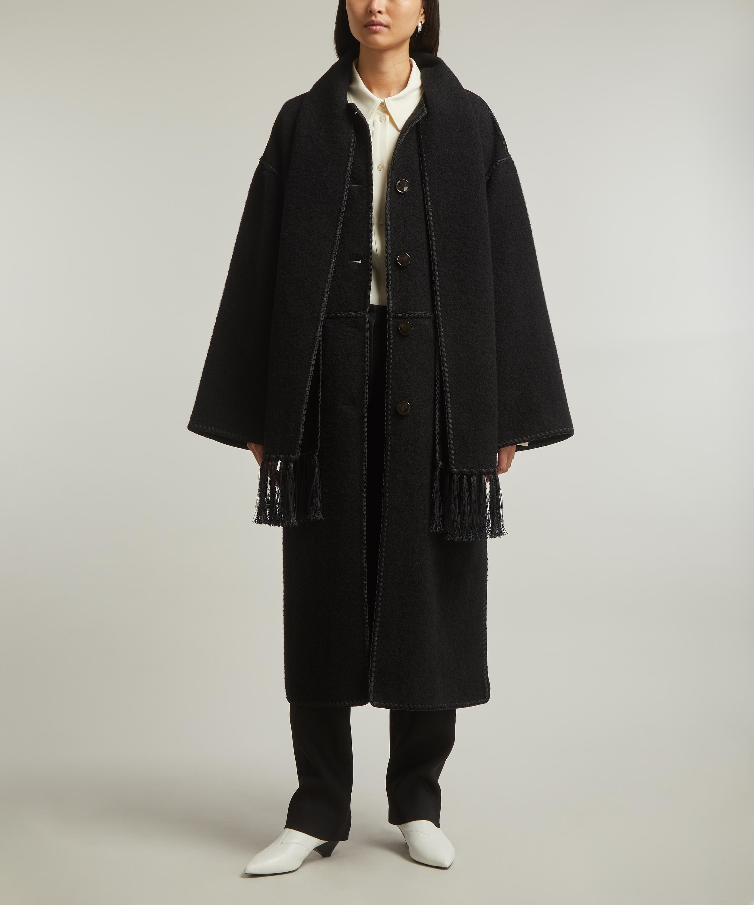 Embroidered Scarf Coat - 2