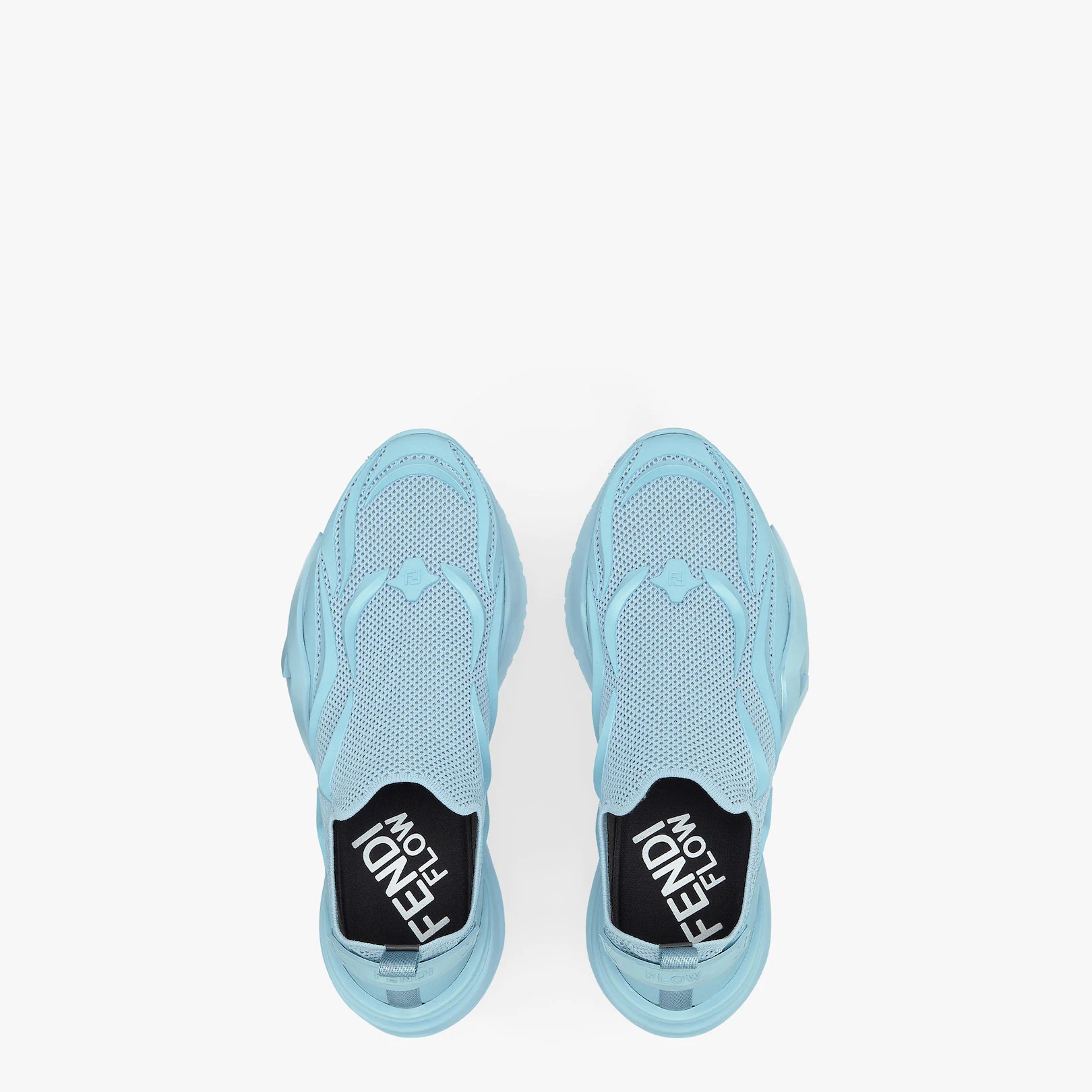 Light blue mesh running sneakers - 4