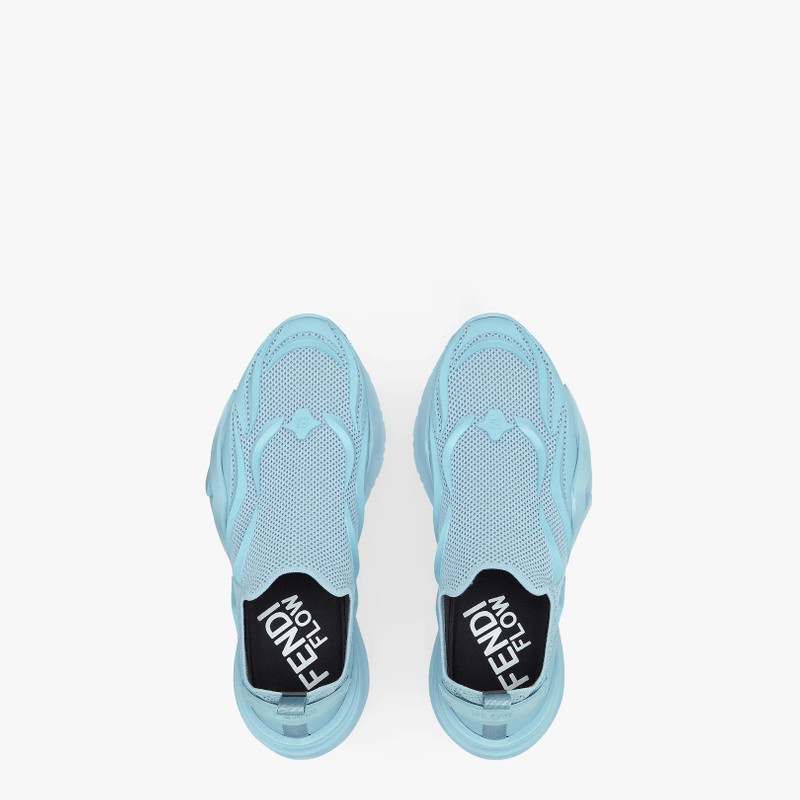 Light blue mesh running sneakers 4