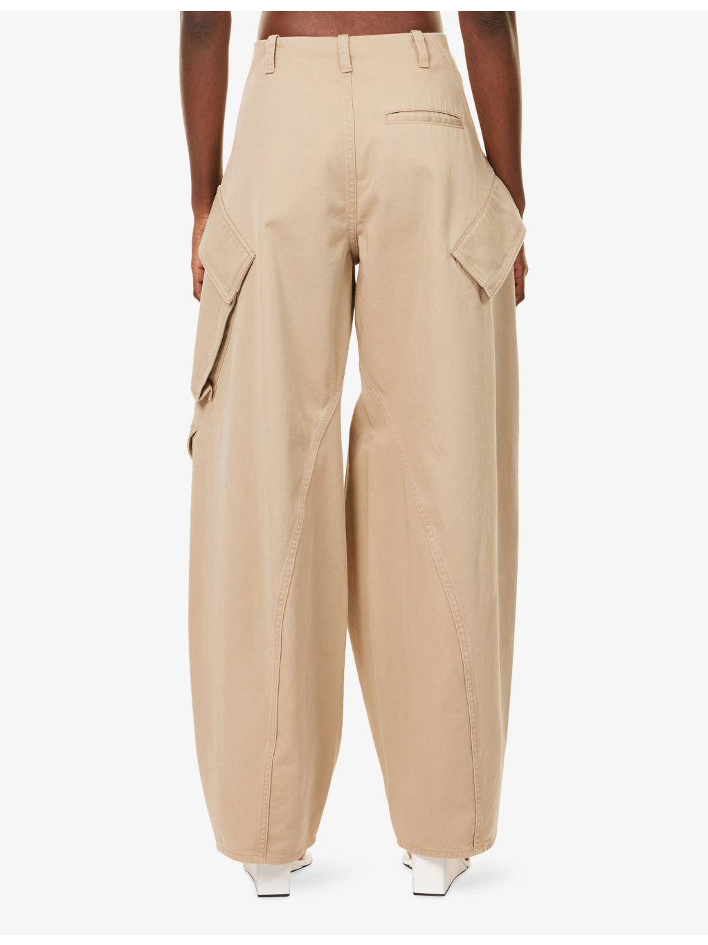 Cargo Barrel-Leg Cotton Trousers - 4