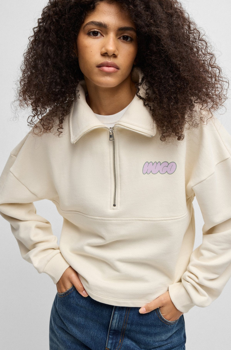 COTTON-TERRY SWEATSHIRT WITH SEASONAL LOGO GRAPHICS 5