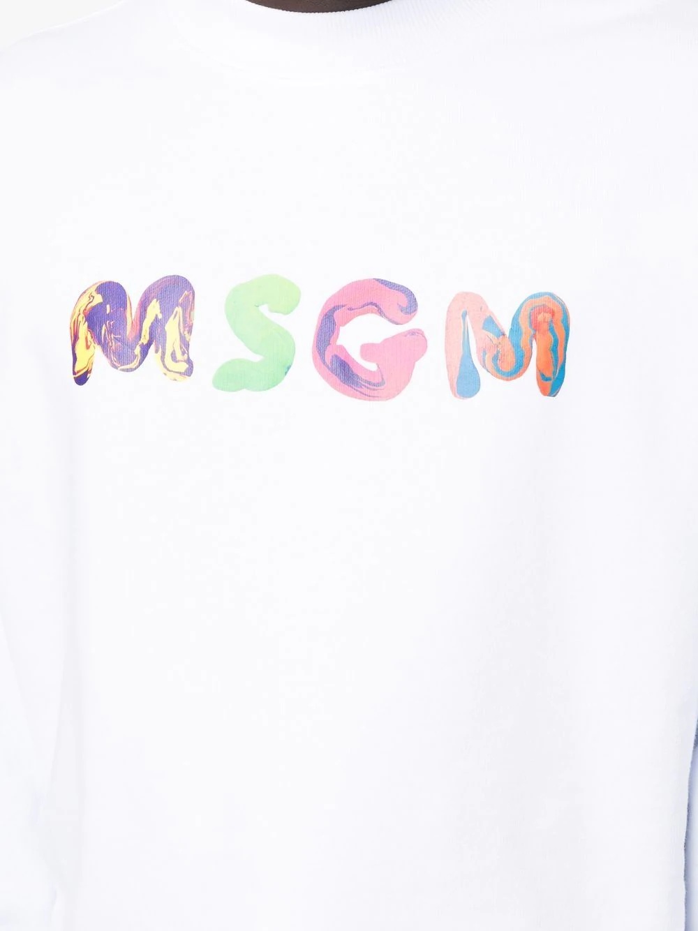 logo-print cotton jumper - 5