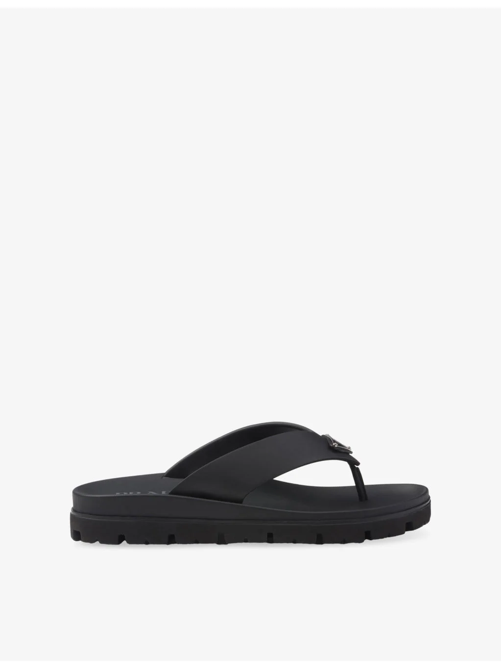 Triangle-Logo Rubber Thong Sandals - 1