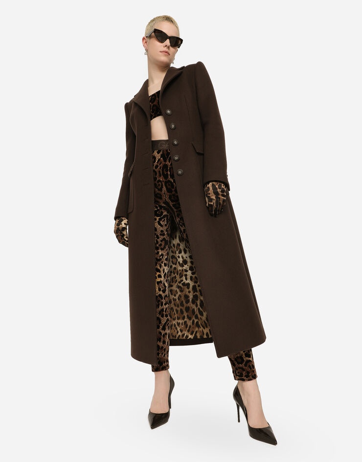 Long single-breasted wool and cashmere coat - 5