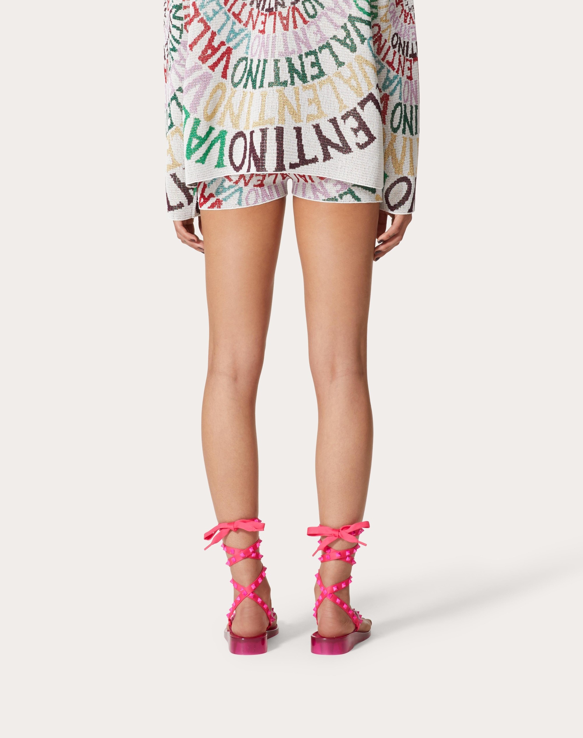VALENTINO LOOP SHORTS IN JACQUARD LUREX - 4