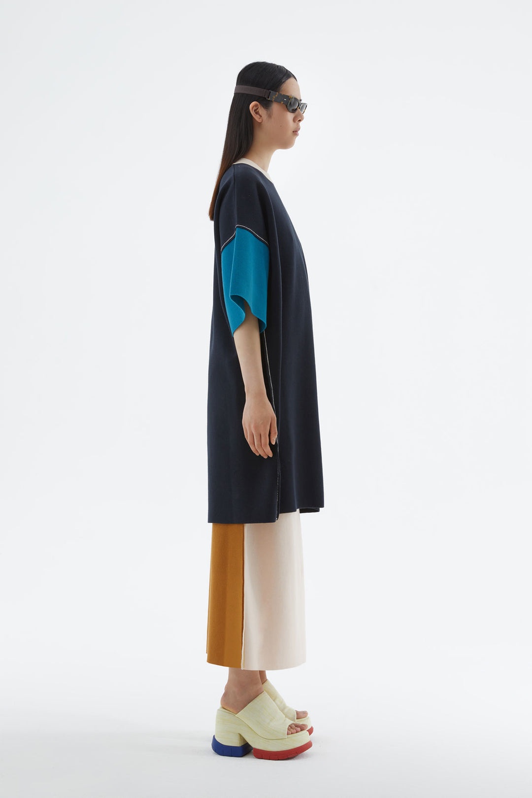 DARK BLUE KNIT DRESS - 3