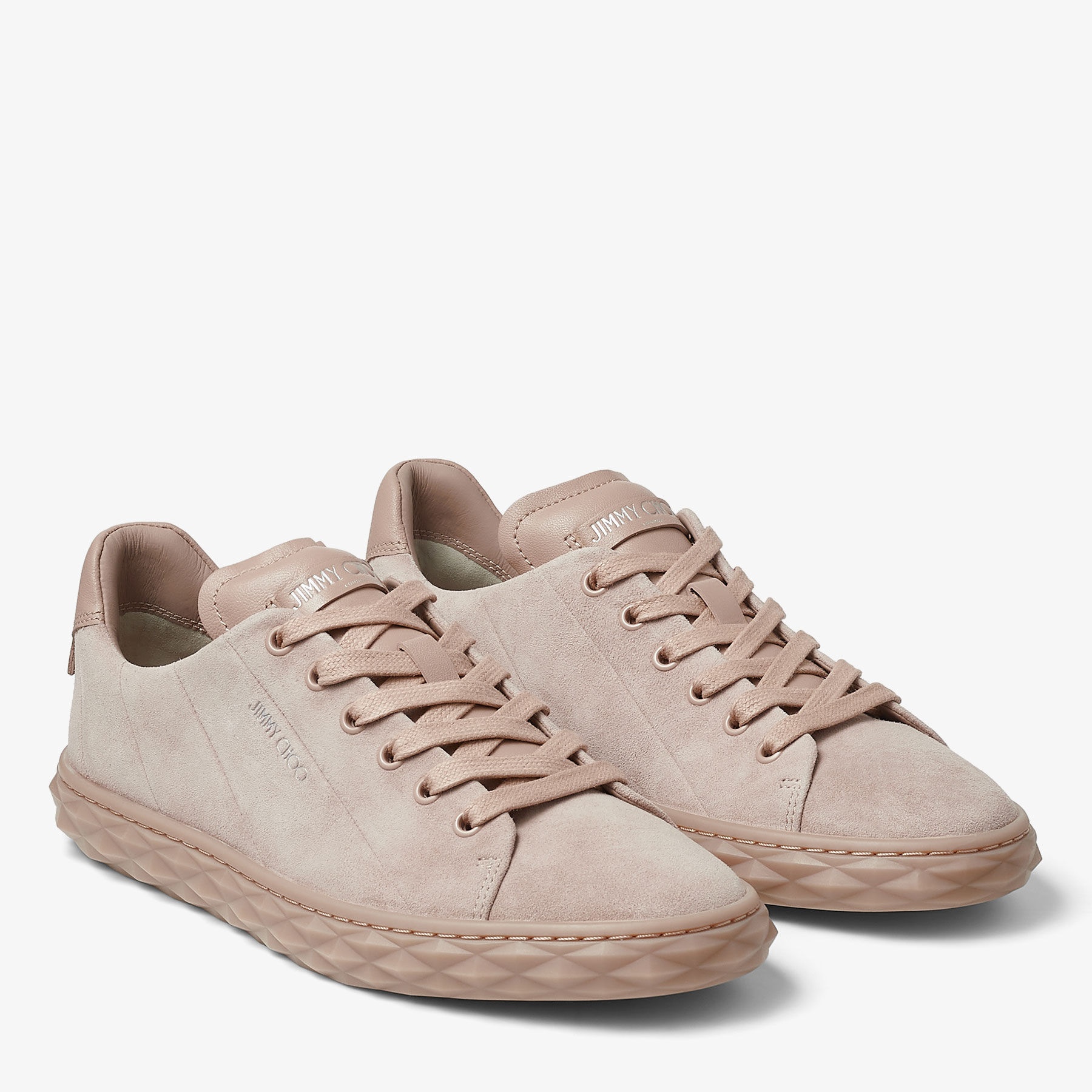 Diamond Light/F
Ballet Pink Suede and Nappa Low-Top Trainers - 4