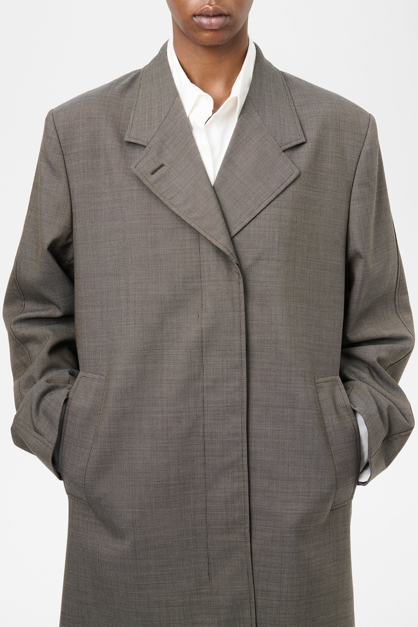 Order Coat Grey Atom Check Wool - 3