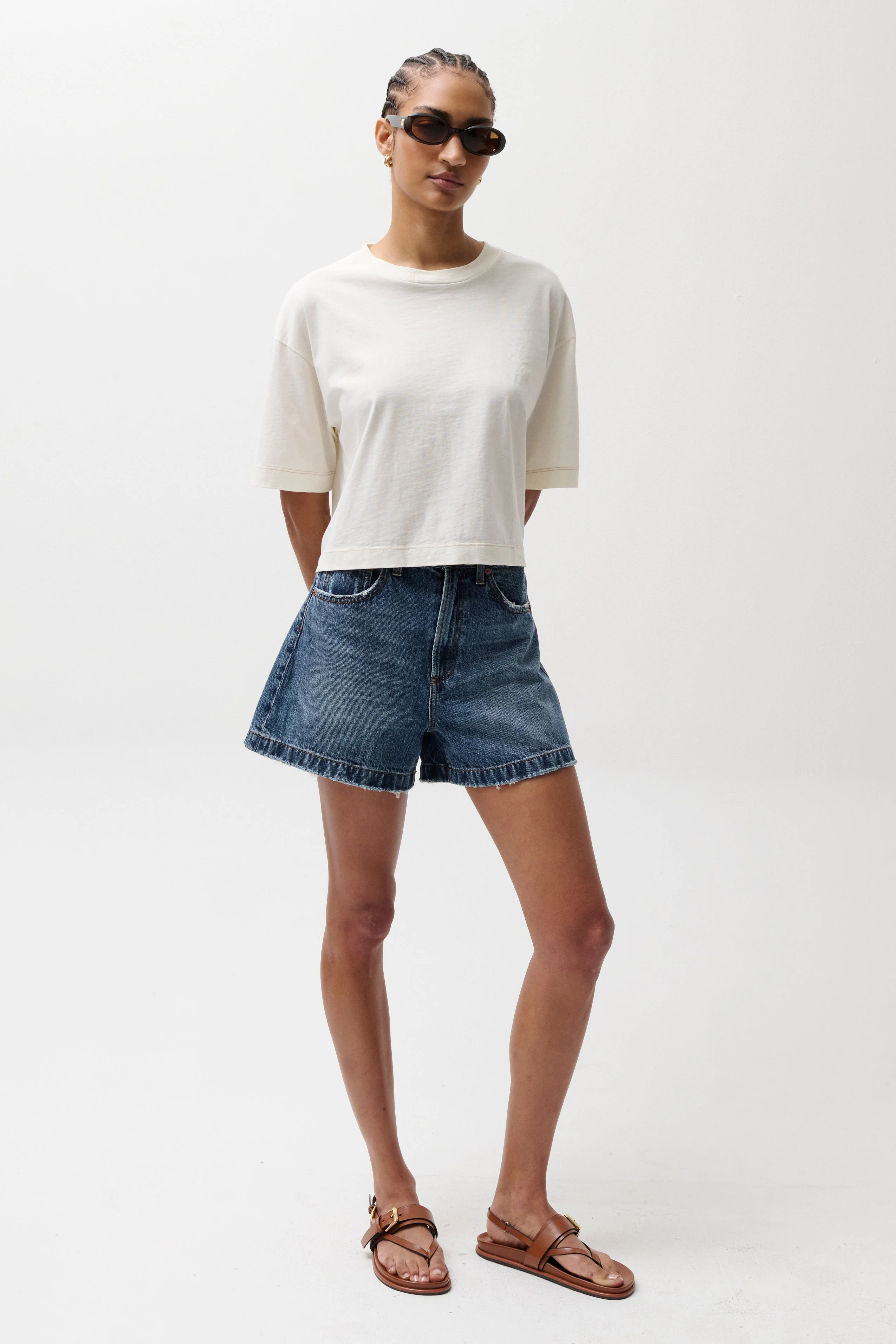 SAIGE HIGH RISE A-LINE SHORT - WISHBONE - 1