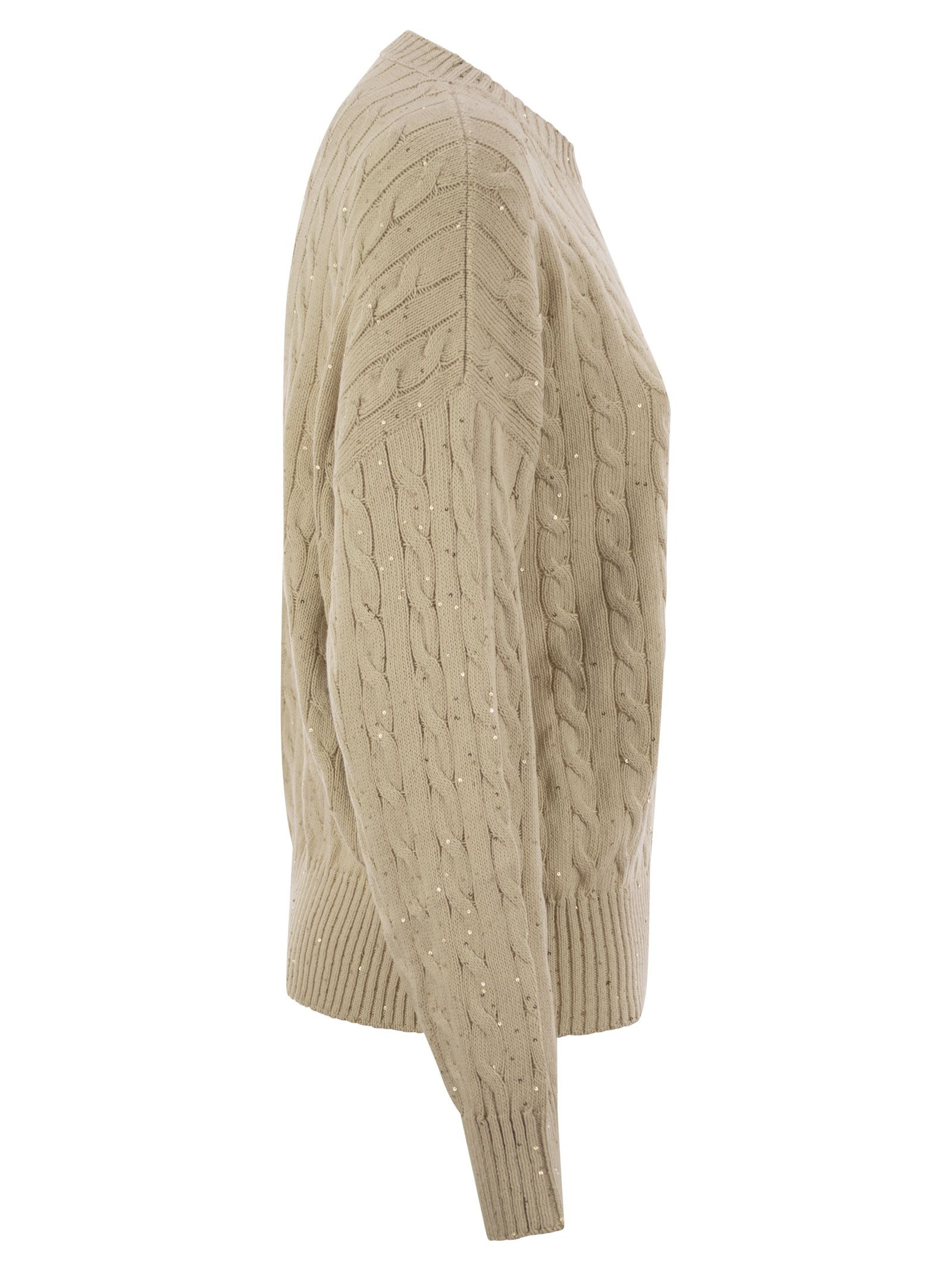 Brunello Cucinelli Women Dazzling Cables Cotton Jersey - 3
