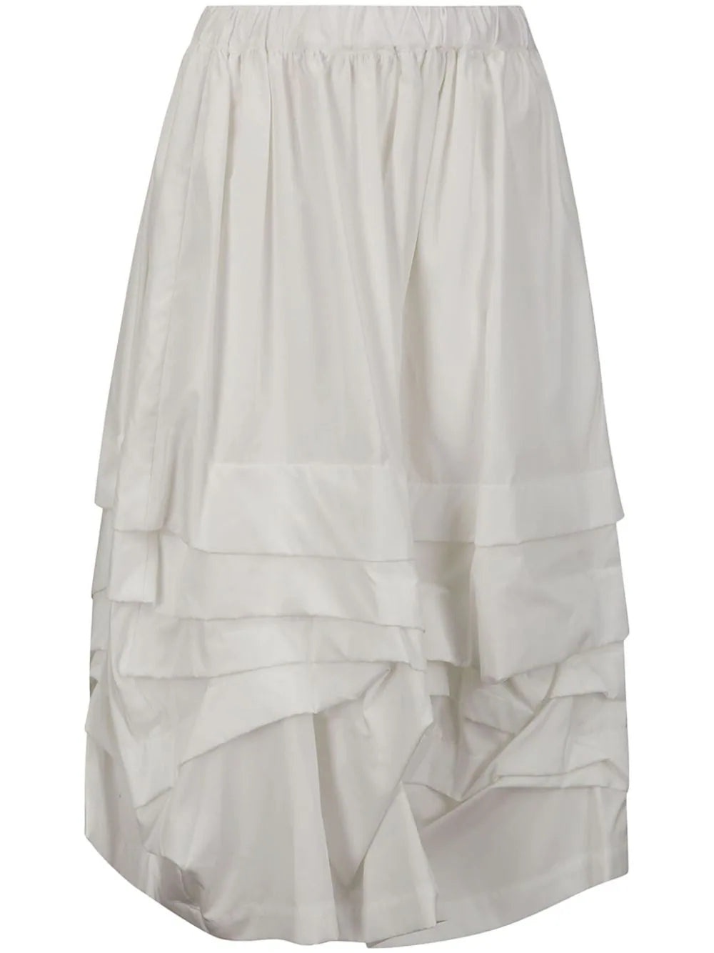 Ruched Midi Cotton Skirt - 1