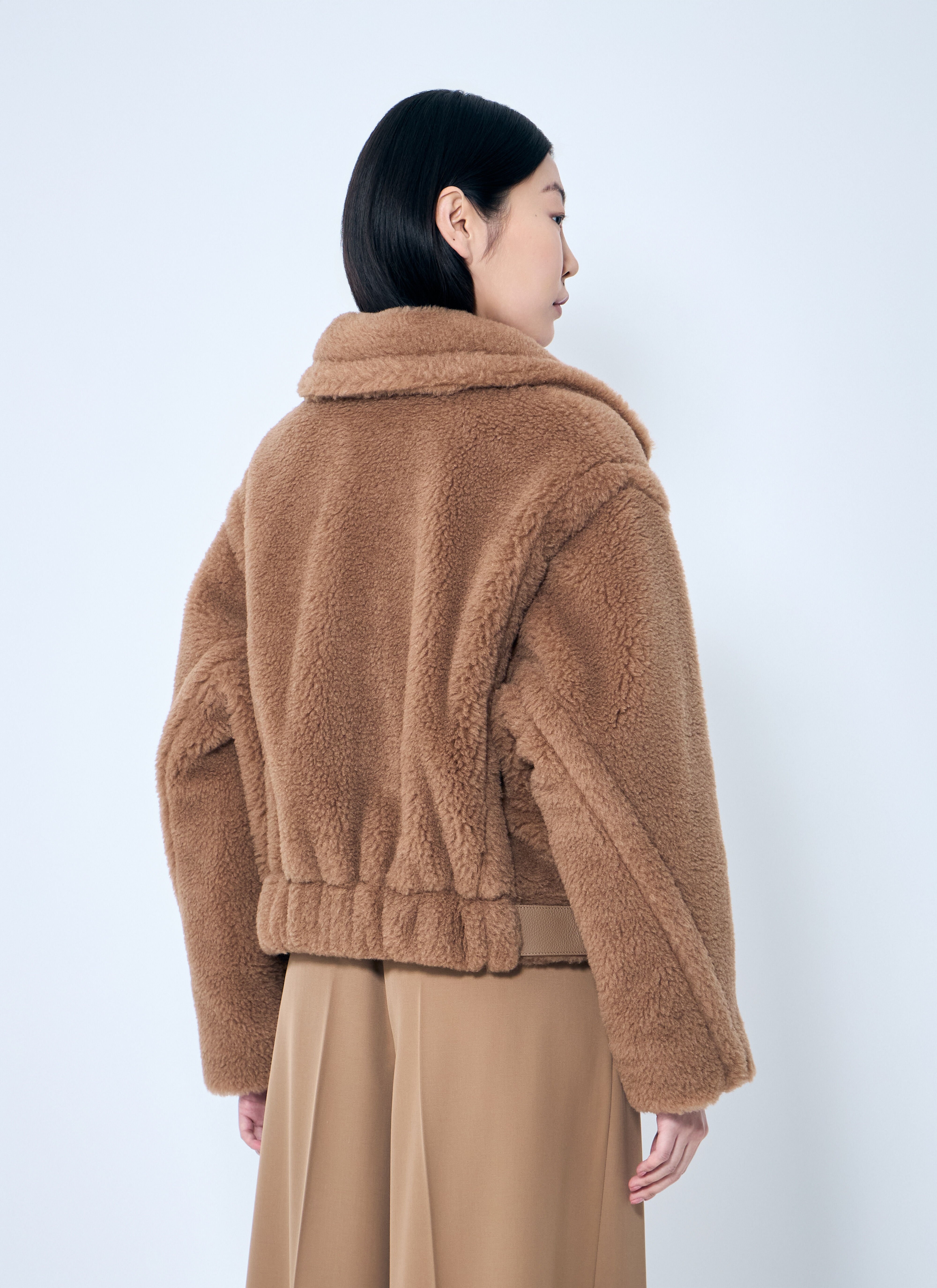 Cropped Teddy Bear Icon Coat - 4