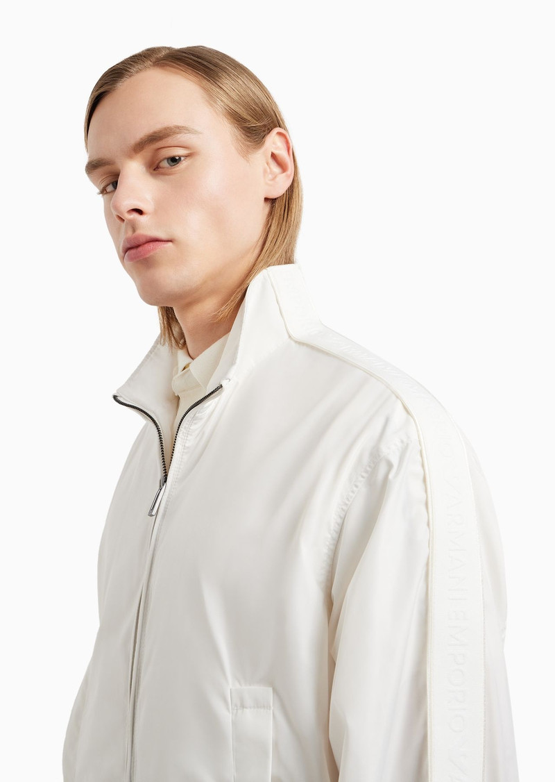 Full-zip blouson in light nylon with logo tape 5