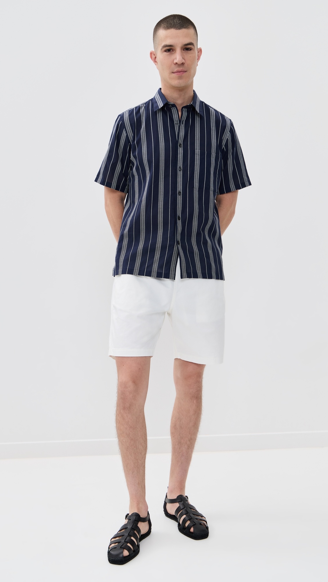 Noll Short Sleeve in Summer Dobby - 4