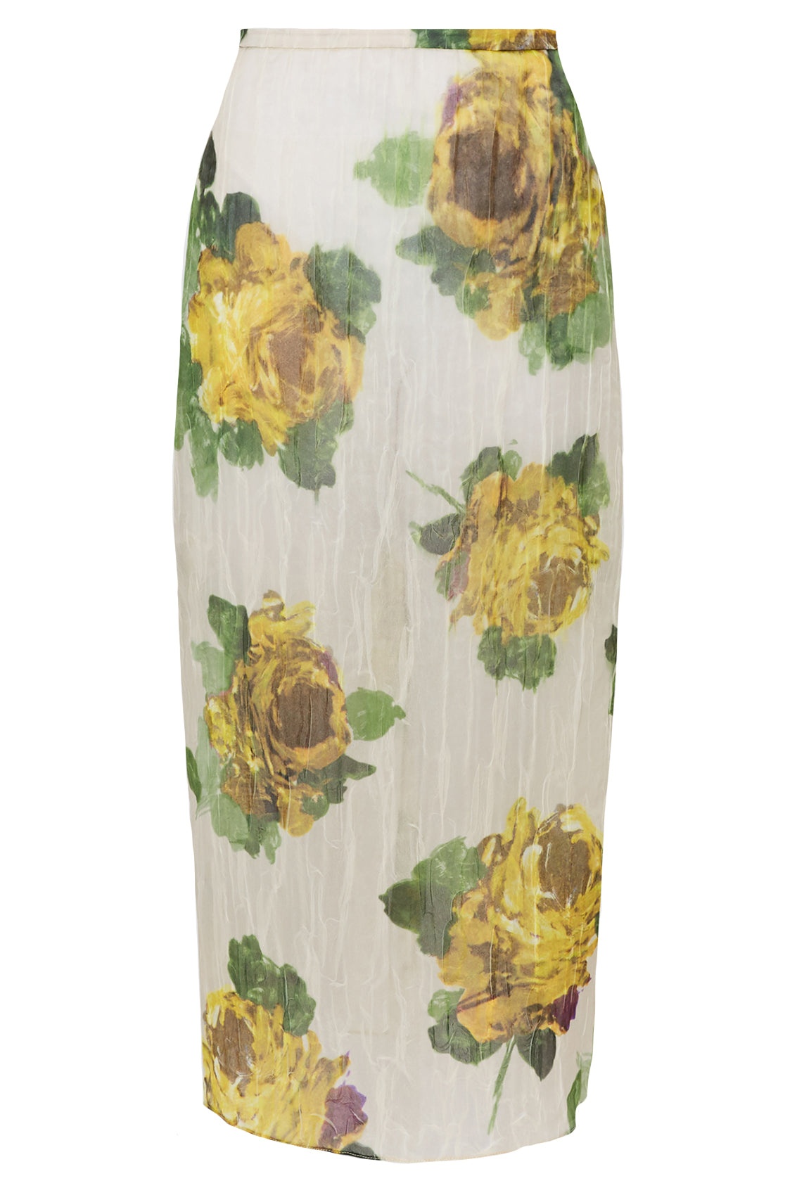 Floral Slip Midi Skirt - 1