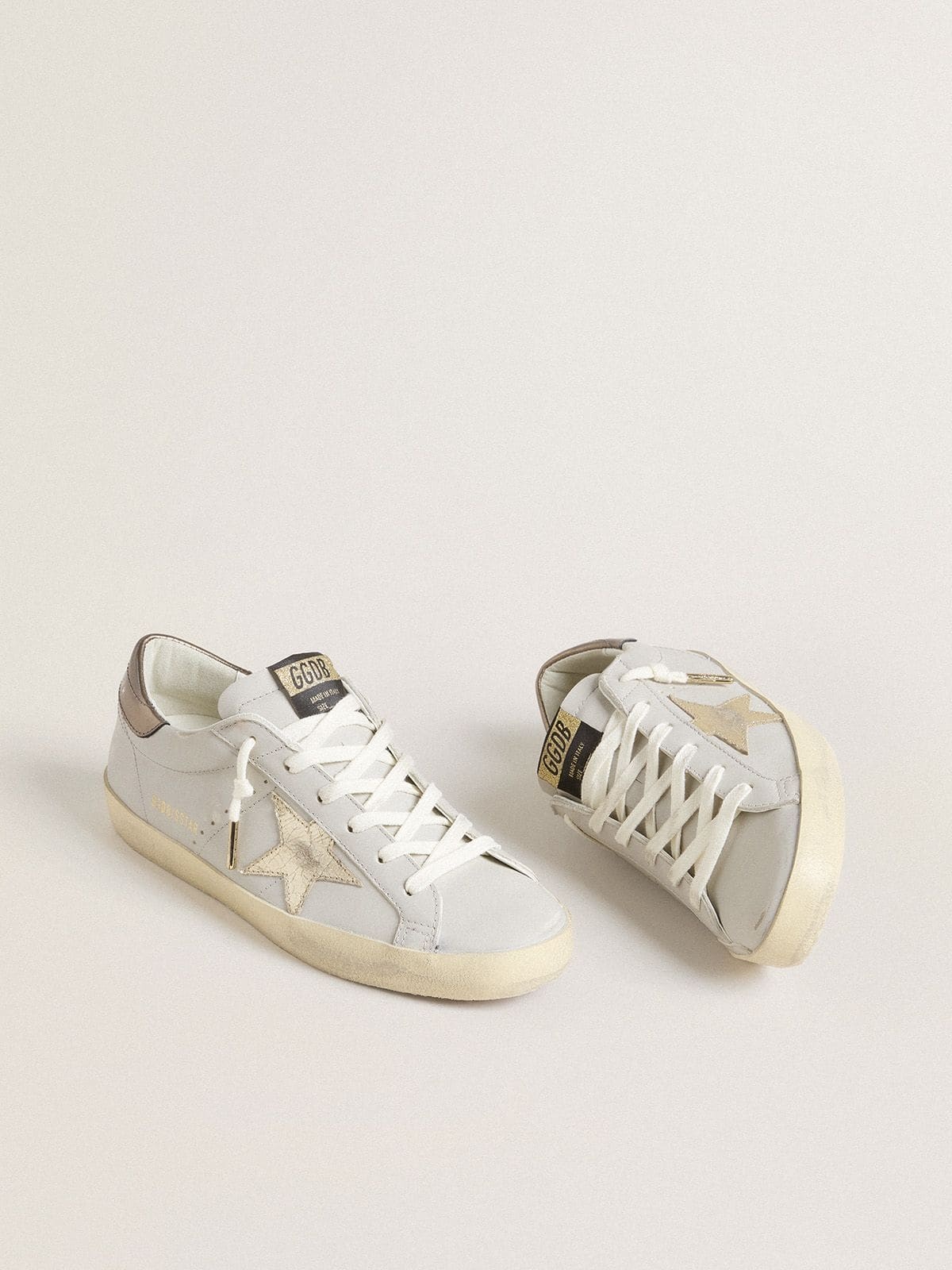 Super-Star with crackle leather star and metallic foiled leather heel tab - 2