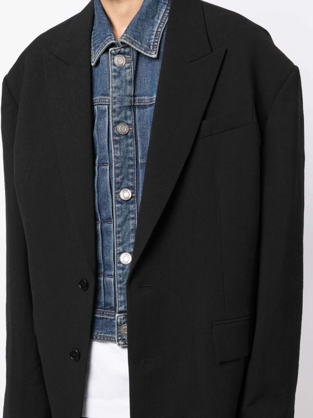 peak-lapels oversized blazer - 5