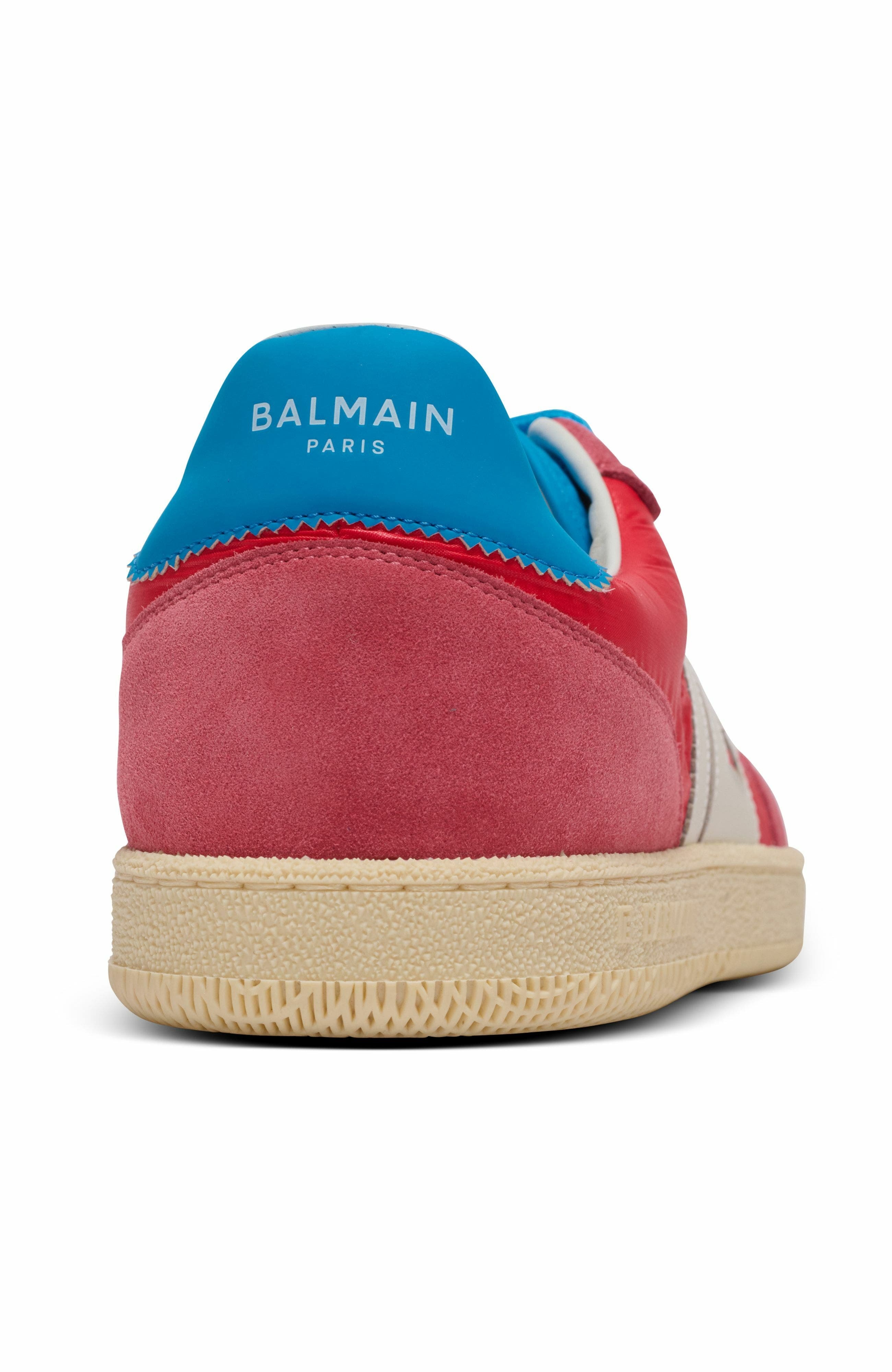 Balmain Swan trainers in suede and nylon in Red at Nordstrom - 9