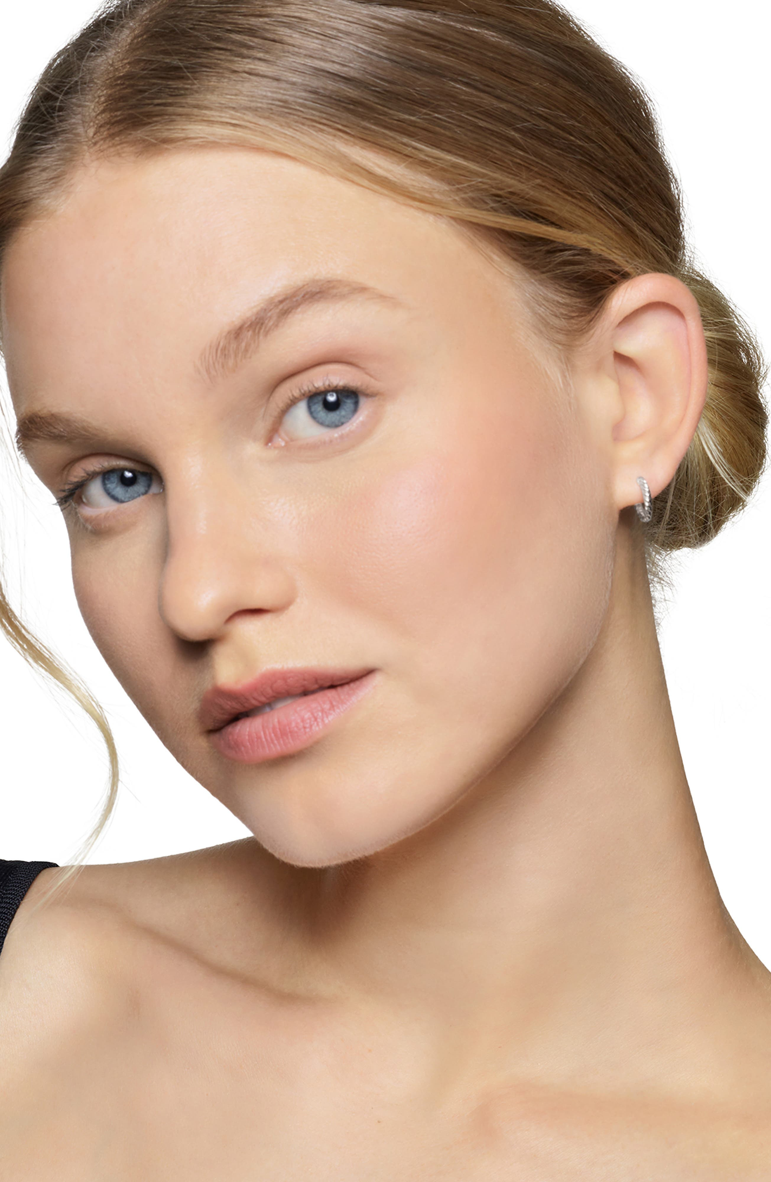 David Yurman Sculpted Cable Micro Huggie Hoop Earrings in Sterling Silver, 12mm at Nordstrom - 2