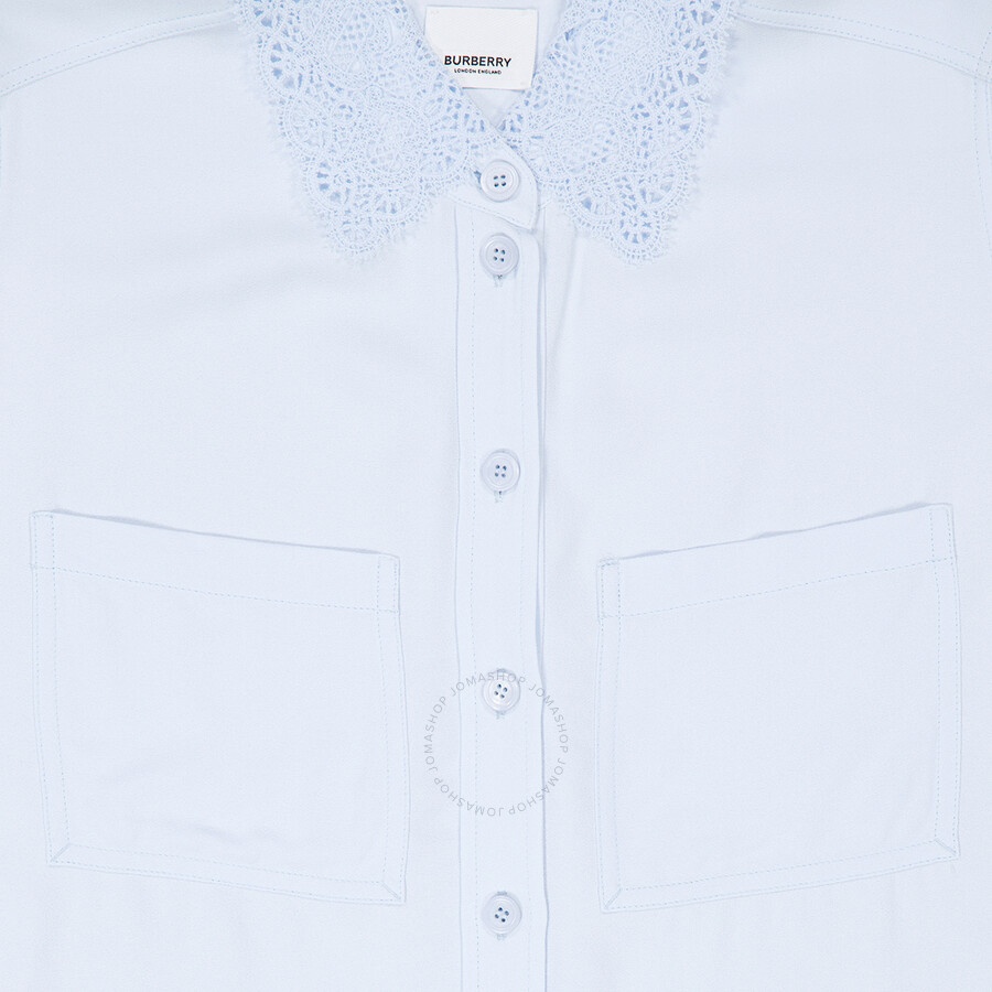 Burberry Lace Collar Ste-Hem Button-Up Shirt - 2