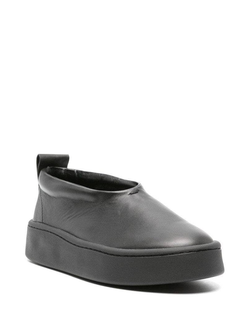 Jil Sander round-toe slip-on leather loafers outlook