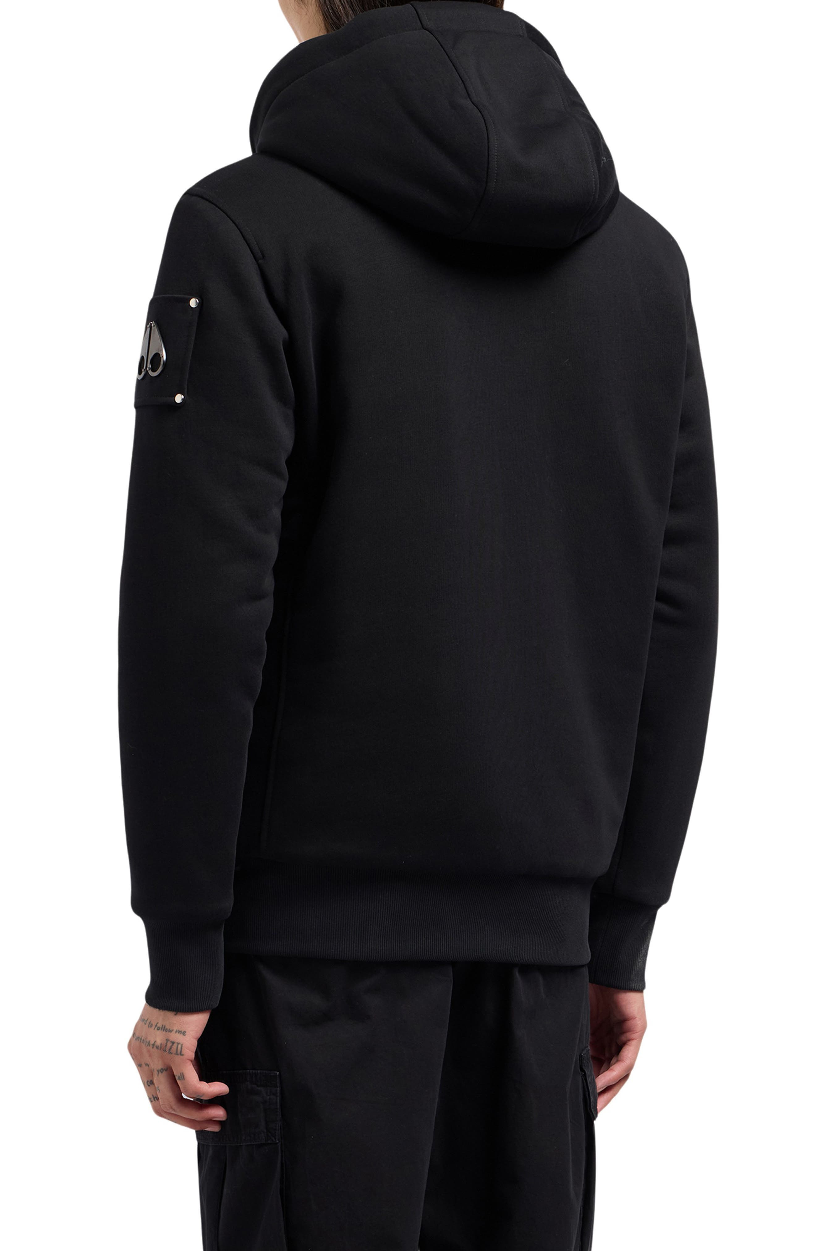 Moose Knuckles Classic Bunny Fleece Jacket with Removable Faux Fur Lining in Black at Nordstrom - 2