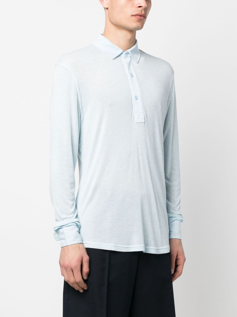piqué long-sleeve polo shirt 3