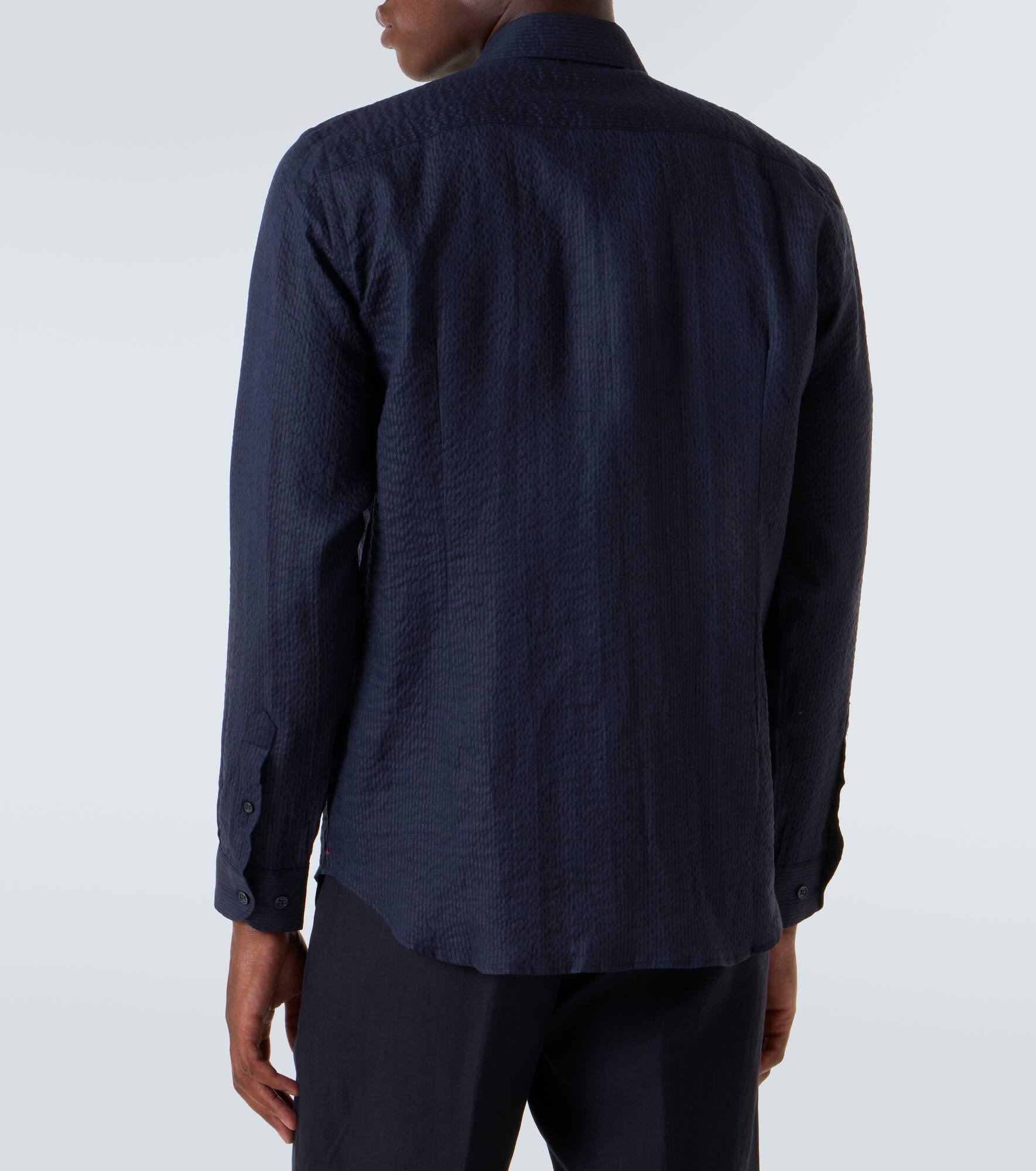 Giles cotton and linen tuxedo shirt - 4