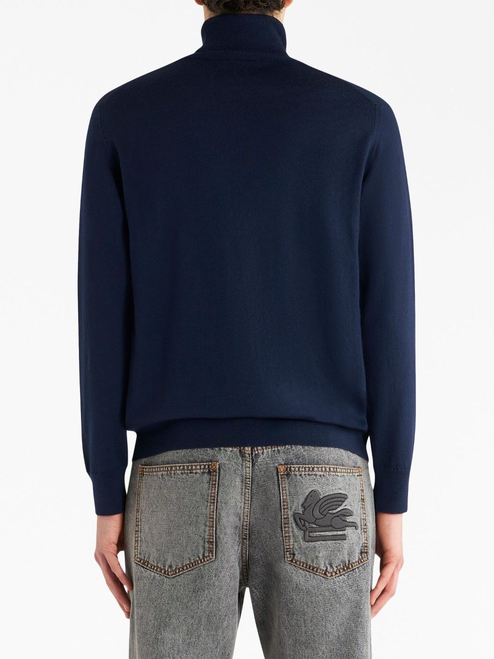 roll-neck virgin wool jumper - 3