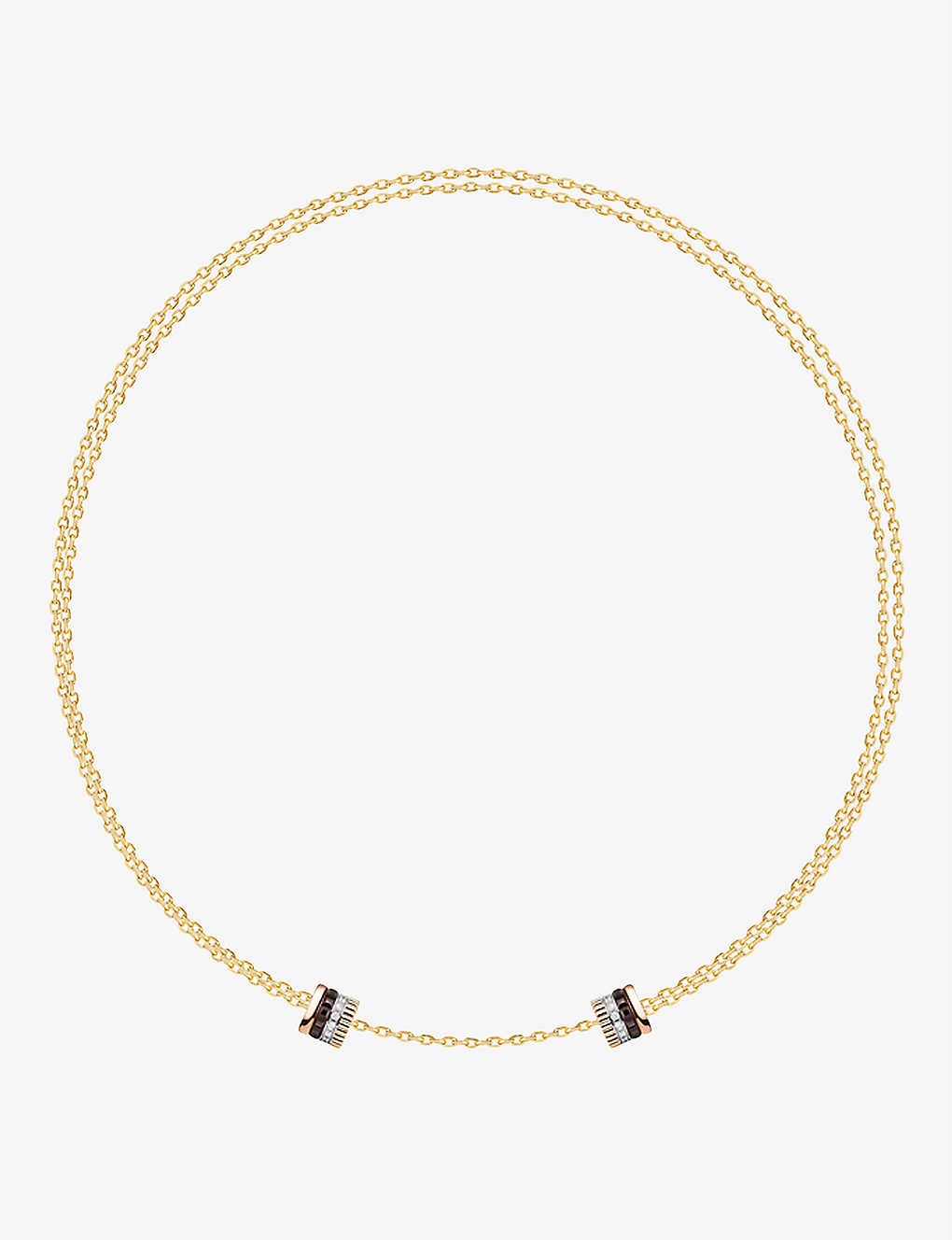 Quatre Classique 18ct yellow-, white- brown and rose-gold and 0.24ct brilliant-cut necklace - 3