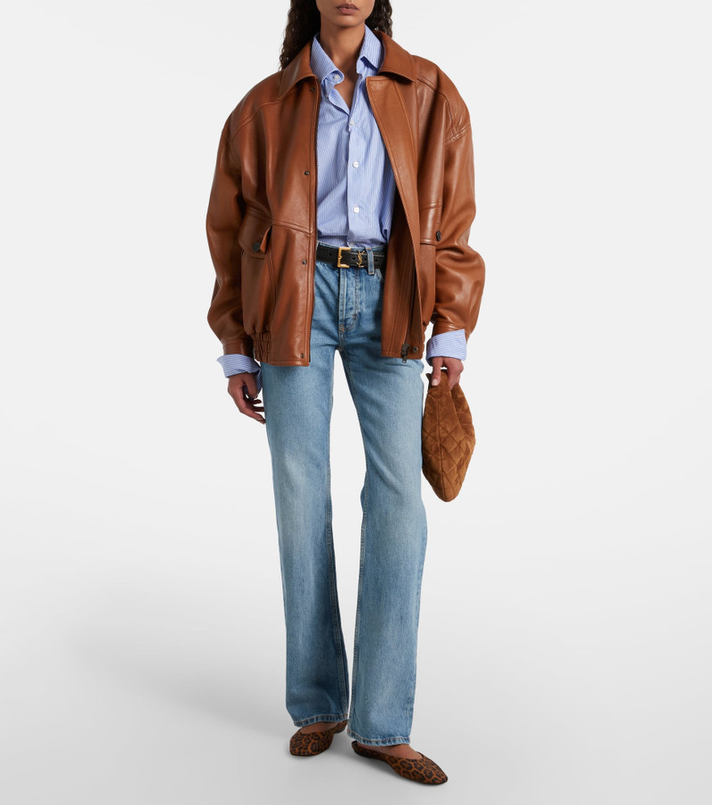 SAINT LAURENT Icarino Mini quilted suede tote bag outlook