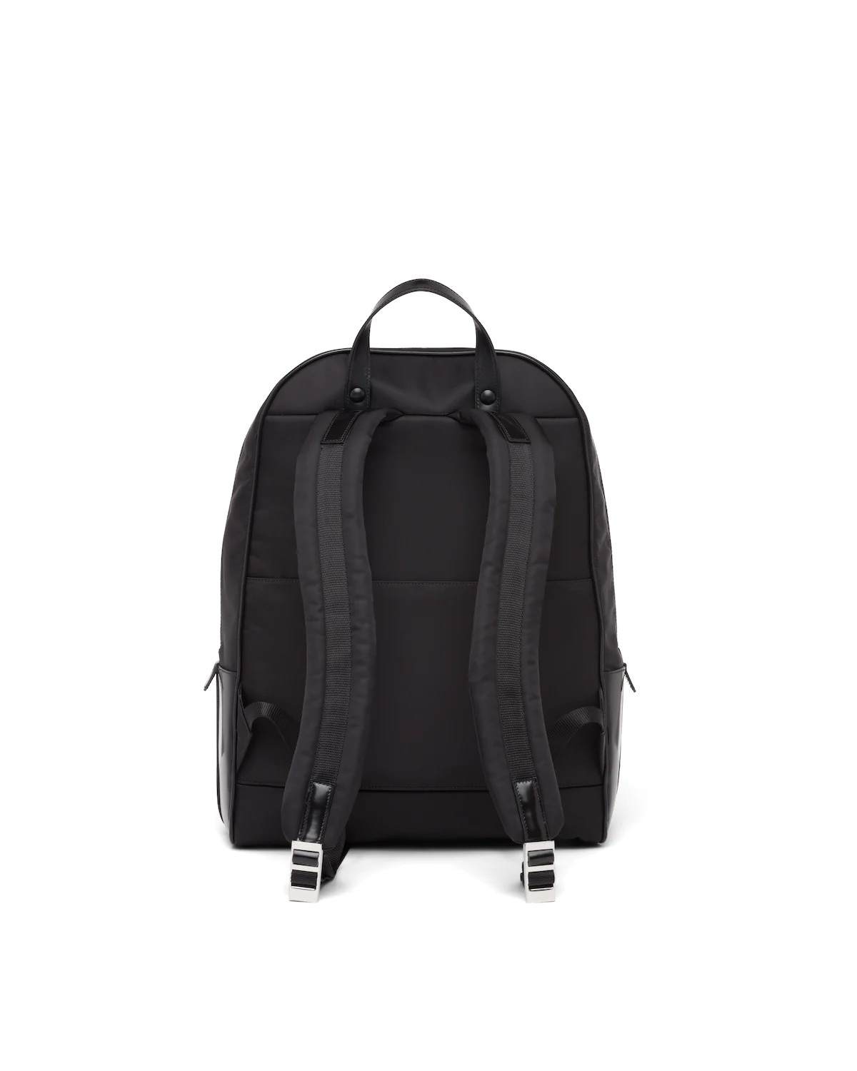 Re-Nylon and leather backpack - 4