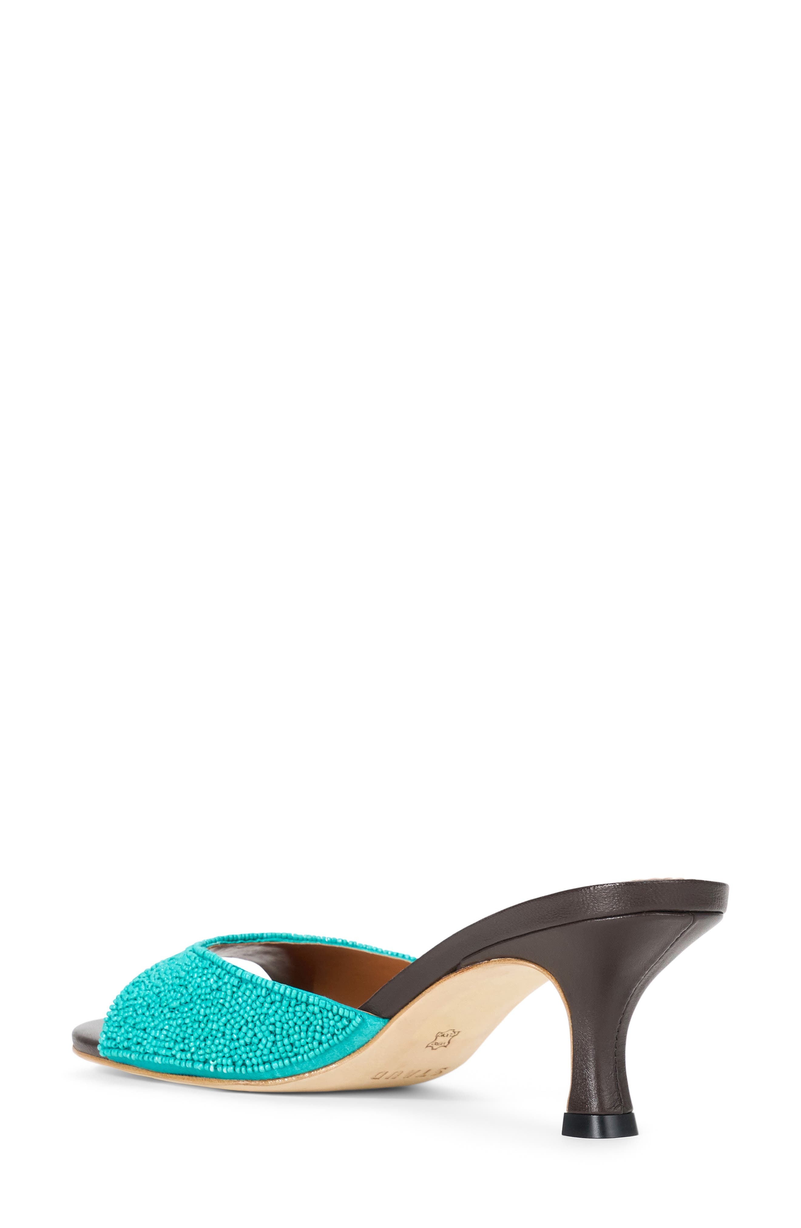 STAUD Brigitte Slide Sandal in Teal at Nordstrom - 2