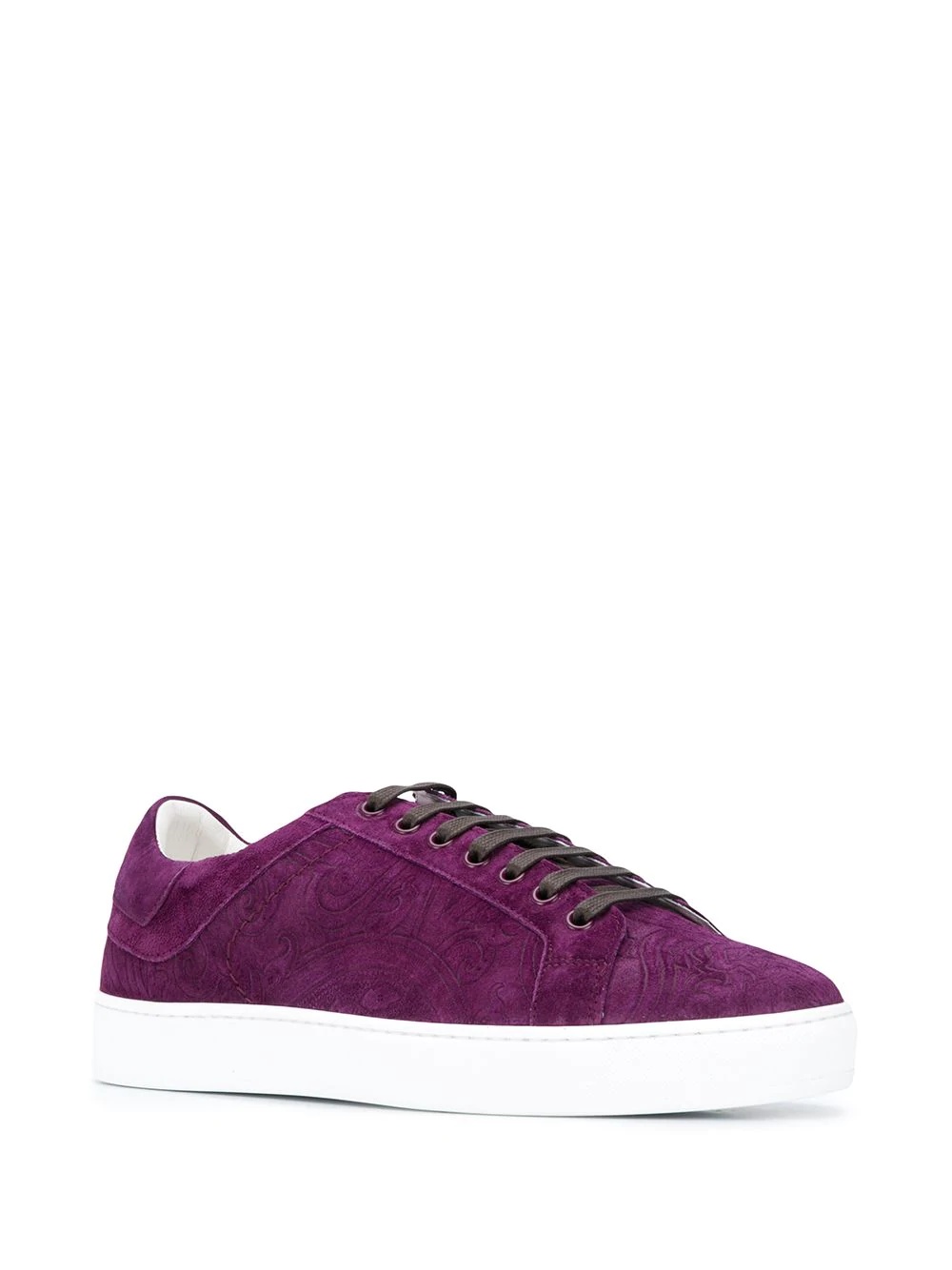 suede paisley-print sneakers - 2