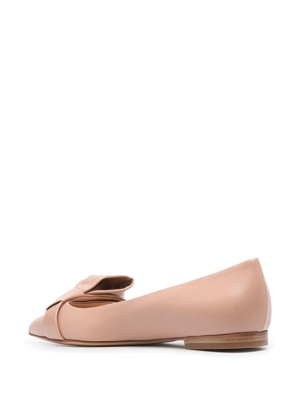 bow-detail leather ballerina shoes - 3