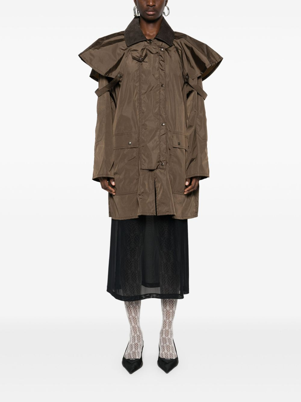 corduroy-collar storm jacket - 2