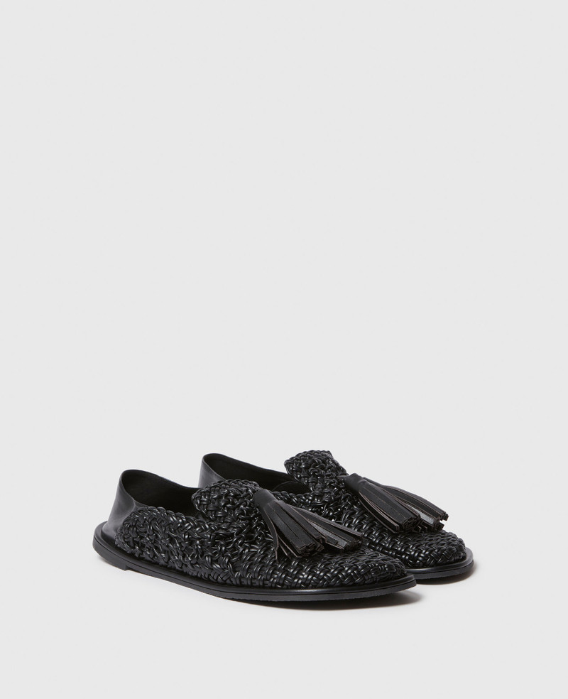 Stella McCartney Ryder Woven Tassel Loafers outlook