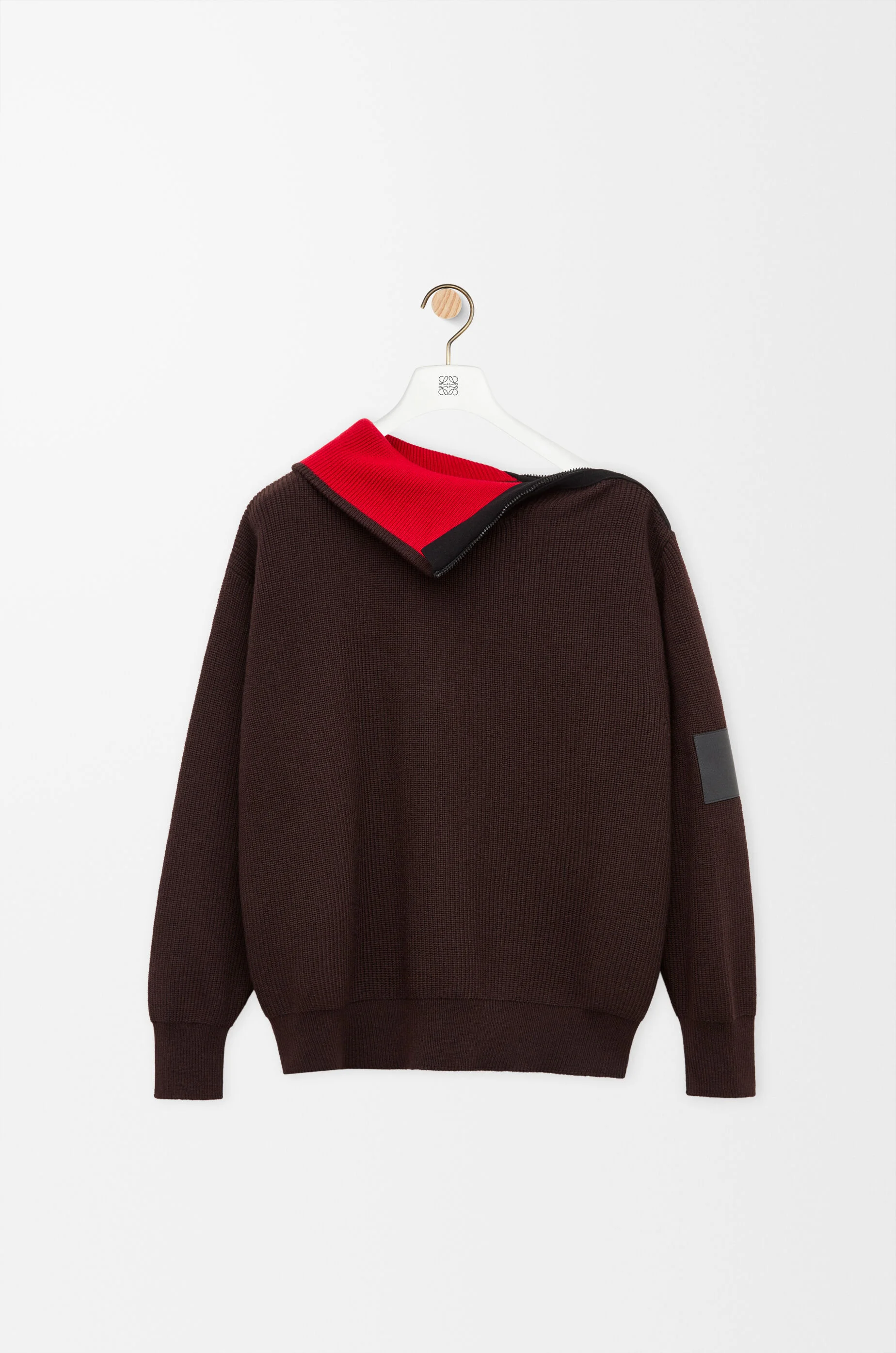 Zip-up sweater in wool - 1