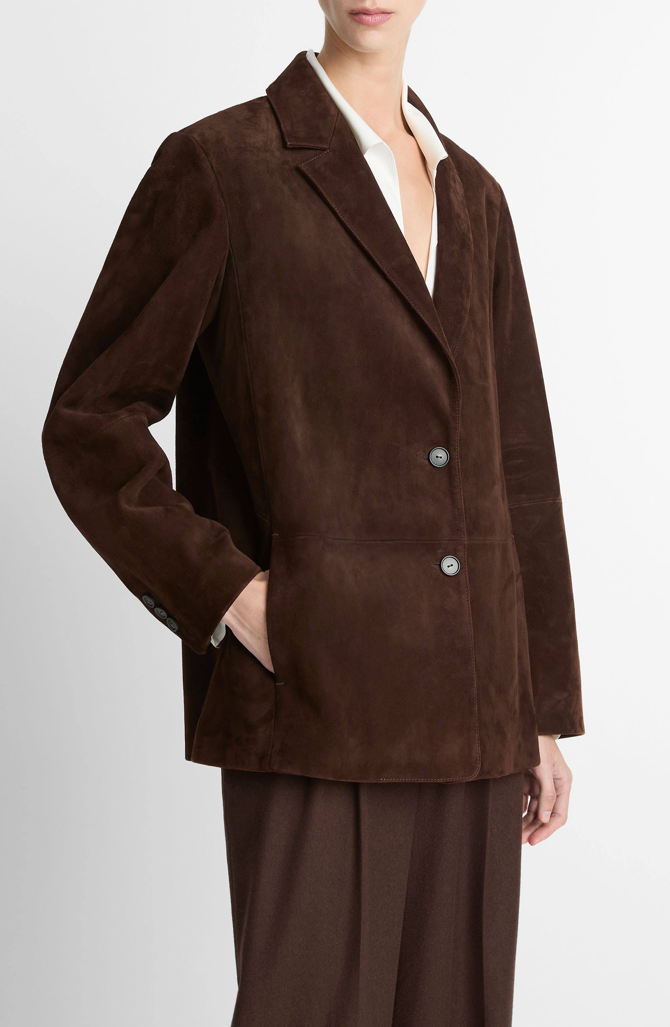 Vince Suede Blazer in Chocolate at Nordstrom - 3