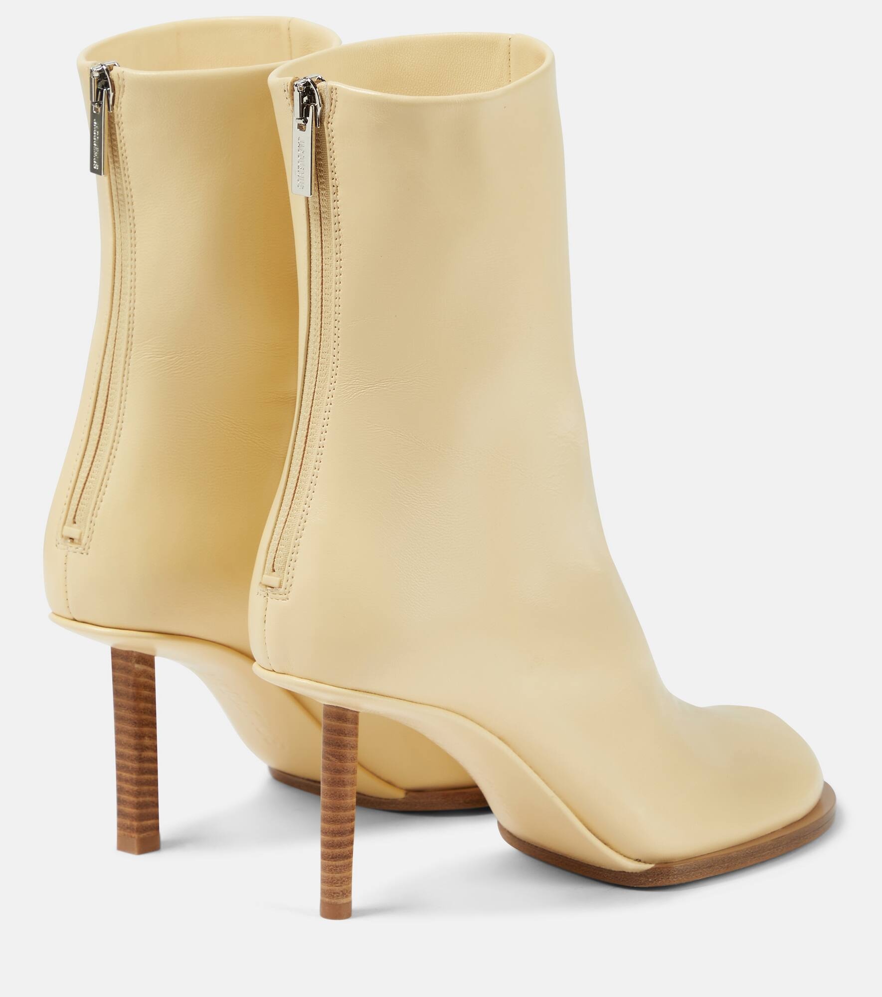 Les Bottines Rond Carré leather ankle boots - 3