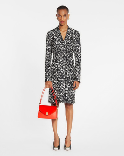 Lanvin FLOWER PRINT LONG SLEEVE WRAP MIDI DRESS outlook