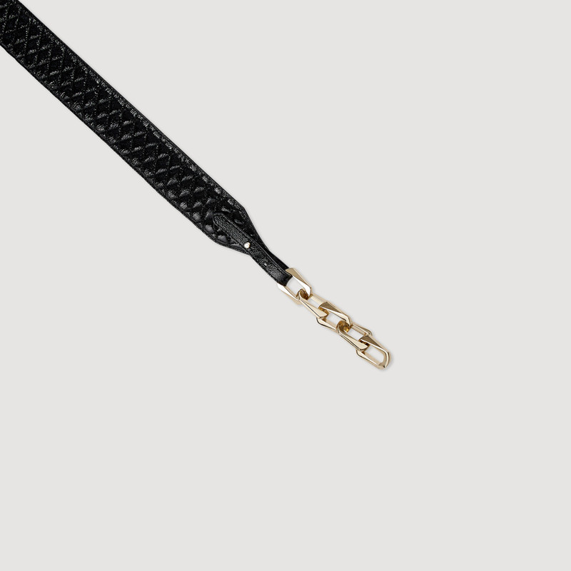 Sandro Patent leather and link belt outlook