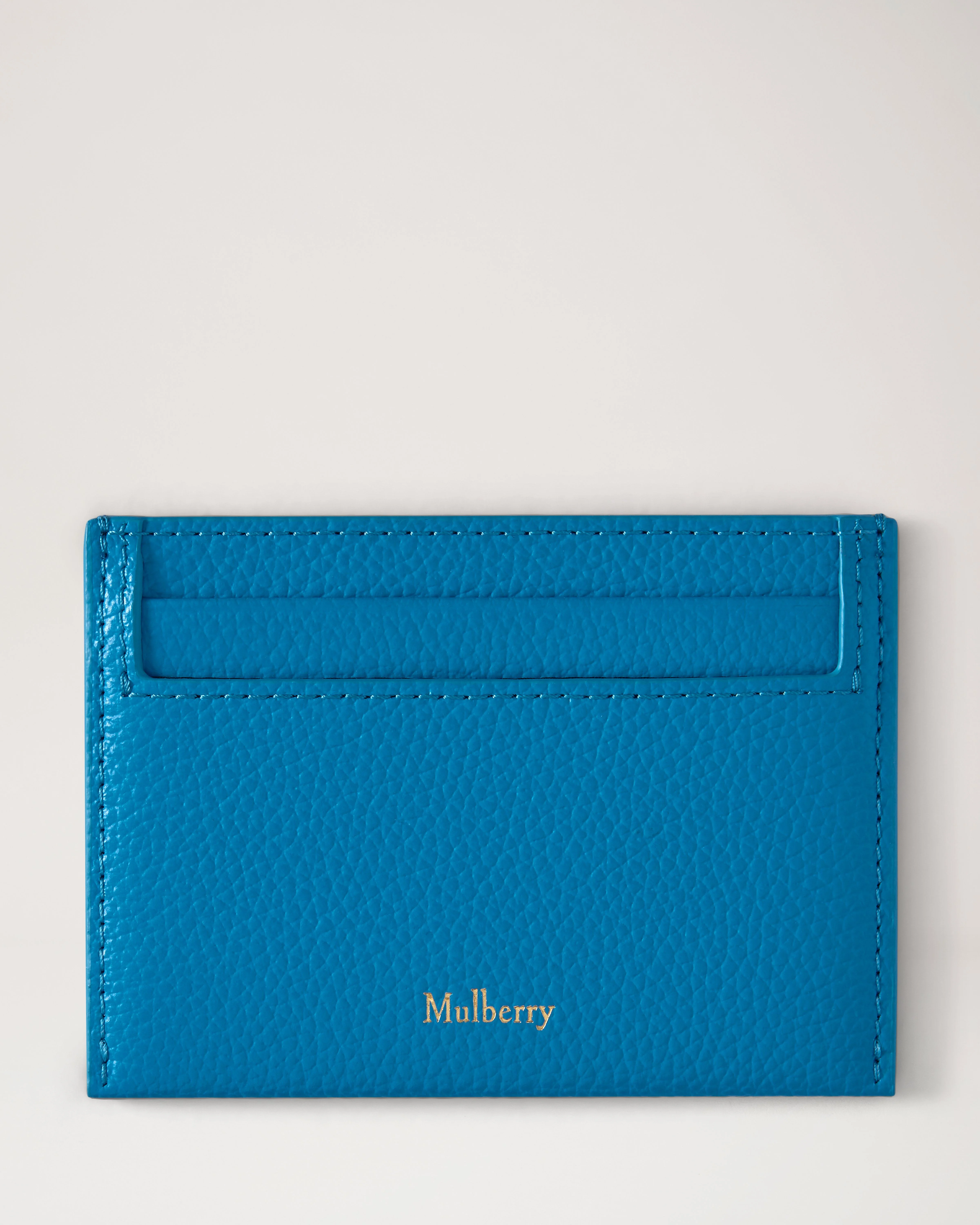 Credit Card Slip Portobello Blue Small Classic Grain - 1