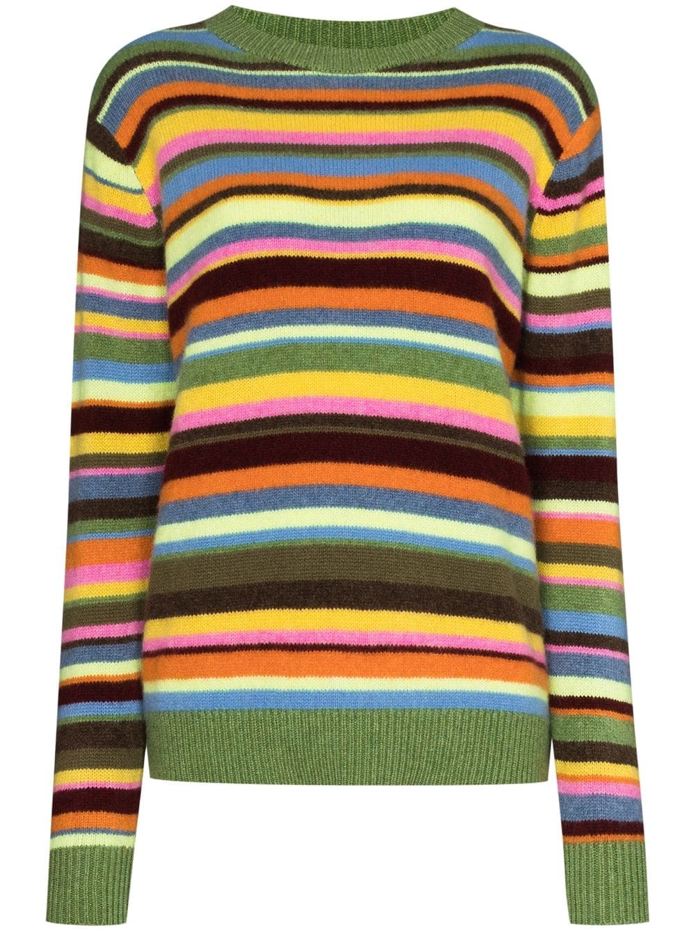 striped crewneck jumper - 1